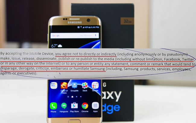 В Сингапуре владельцу неисправного Samsung Galaxy S7 Edge отказали обменять его по гарантии, если он не подпишет соглашение о неразглашении