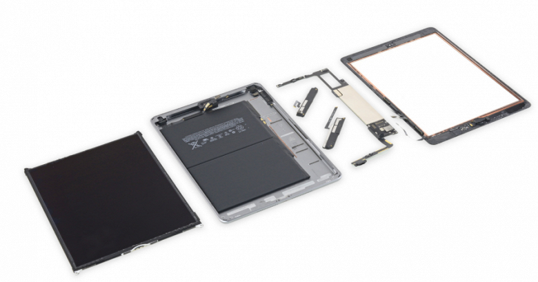 Новый планшет Apple iPad набрал два балла по шкале ремонтопригодности iFixit