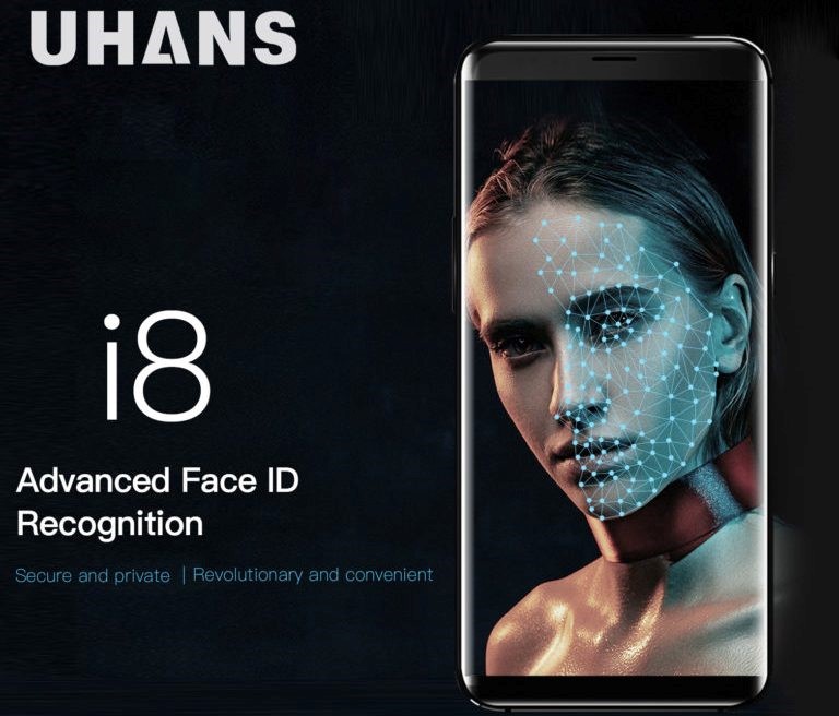 Uhans I8 — бюджетный смартфон, оснащенный системой распознавания лица