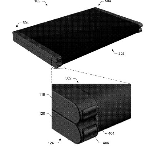 Microsoft оформила патент на смартфон с гибким дисплеем