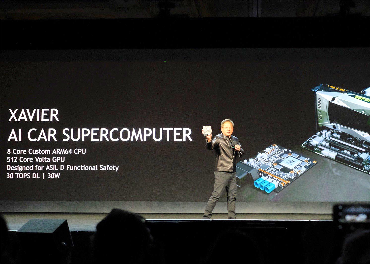 NVIDIA разработала беспилотный автомобиль с суперкомпьютером Xavier
