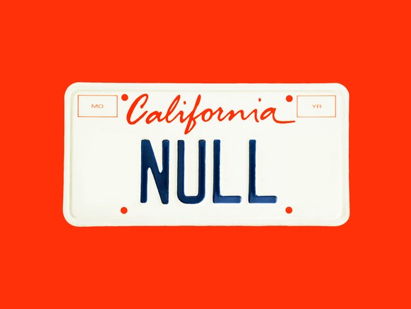Американский ИБ-специалист зарегистрировал номерной знак «NULL» и очень об этом пожалел