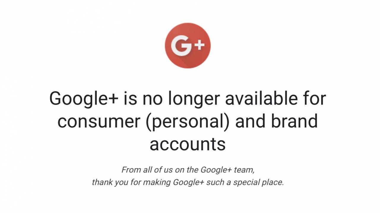 Социальная сеть Google+ закрылась для обычных пользователей