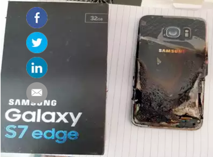 В Индии взорвался смартфон Samsung Galaxy S7