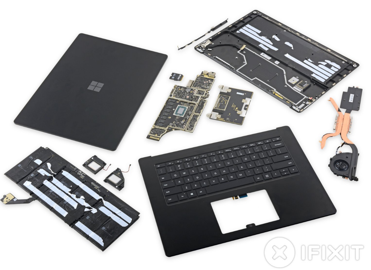 Специалисты iFixit оценили ремонтопригодность ноутбука Microsoft Surface Laptop 3