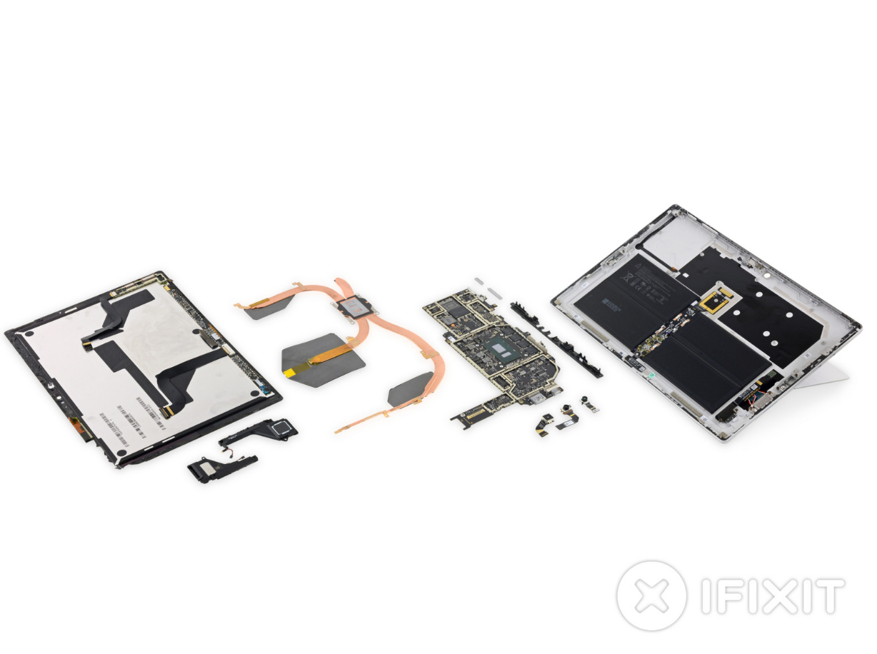 iFixit оценили ремонтопригодность планшета Microsoft Surface Pro 6 в 1 балл