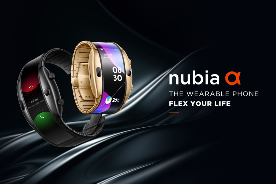 Nubia представила Alpha — первый смартфон с гибким экраном, который надевается на руку