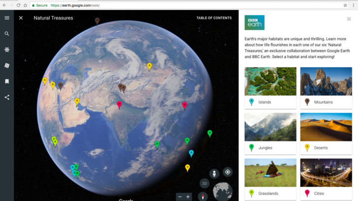 Обновлен сервис Google Earth, добавлены новые функции