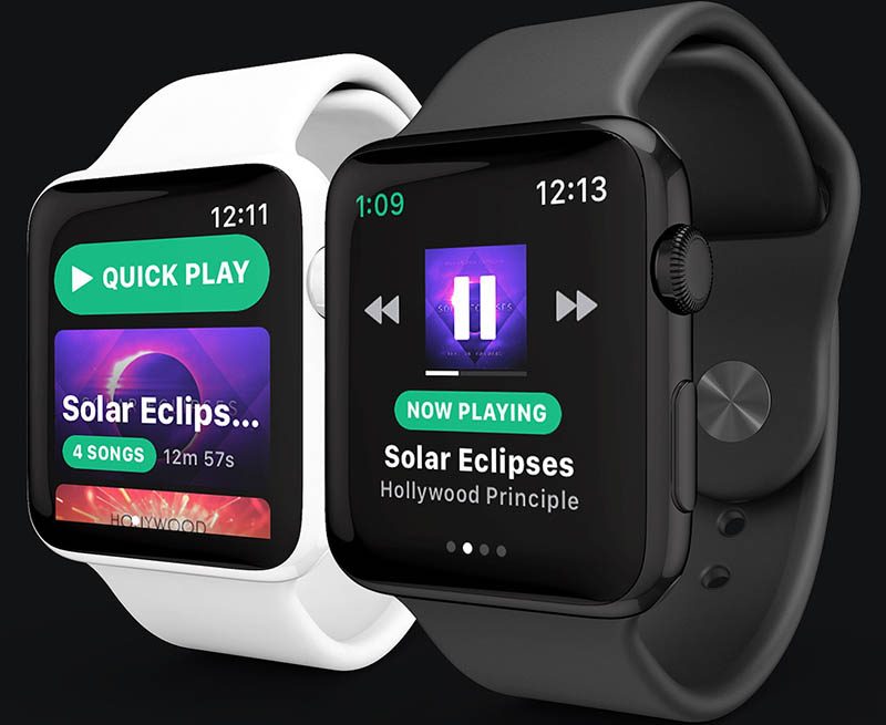 Spotify может стать первым приложением для Apple Watch, поддерживающим уведомления, без сопряжения с iPhone