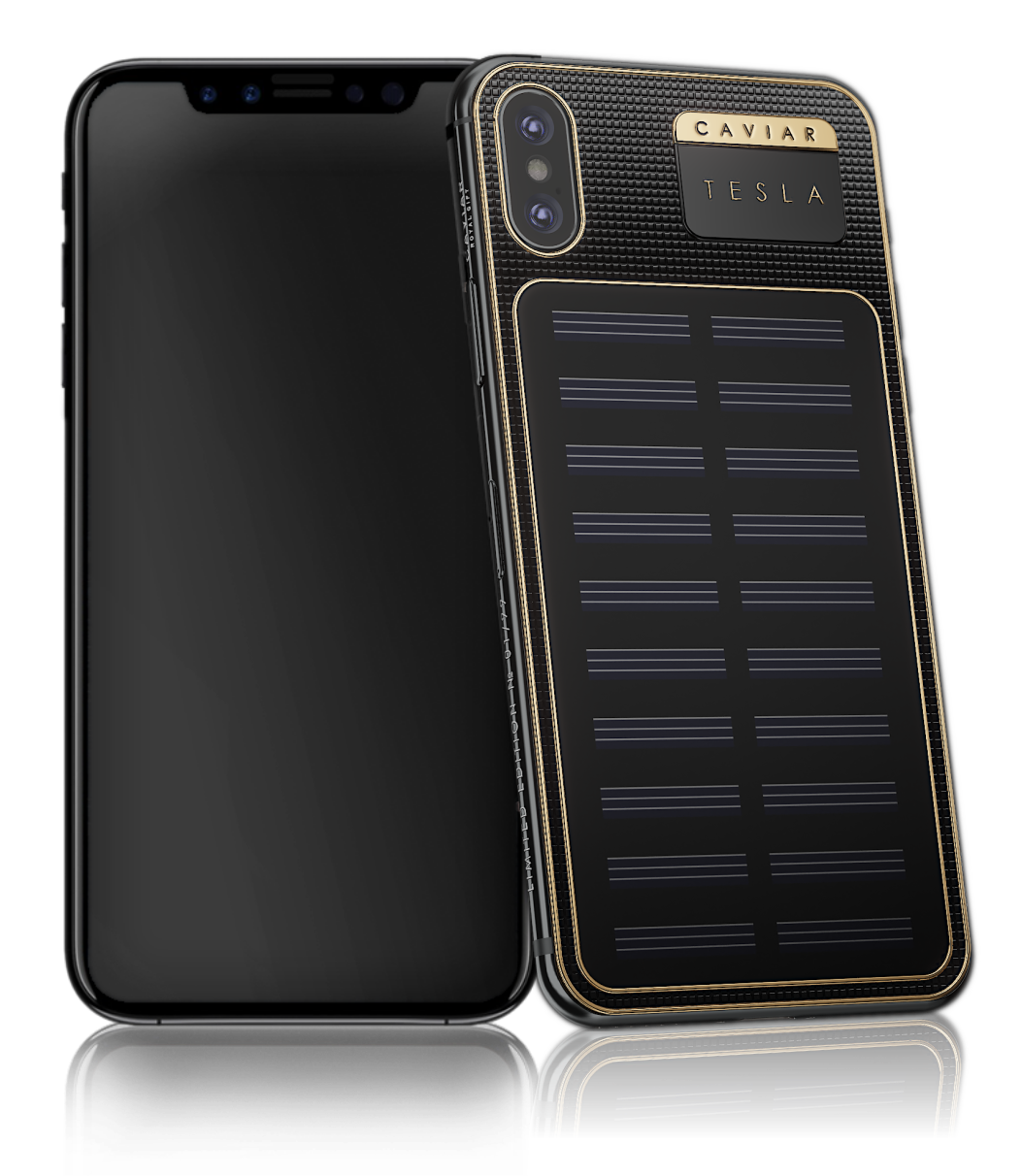 Caviar представила смартфон iPhone X Tesla на солнечной батарее