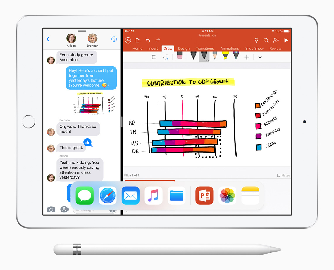 Apple представила новый планшет iPad с поддержкой Apple Pencil