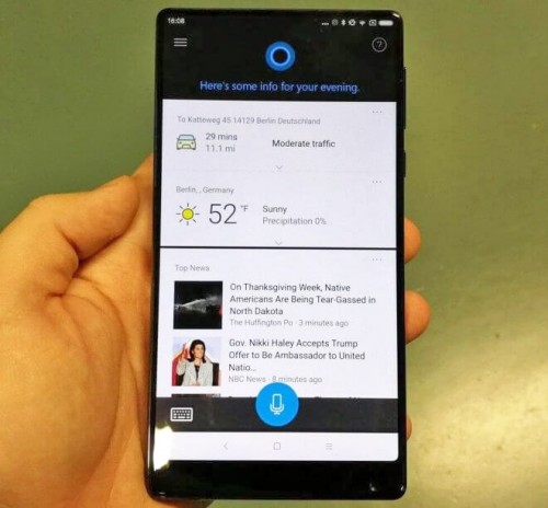 Xiaomi Mi Mix будут продаваться с предустановленным виртуальным помощником Cortana
