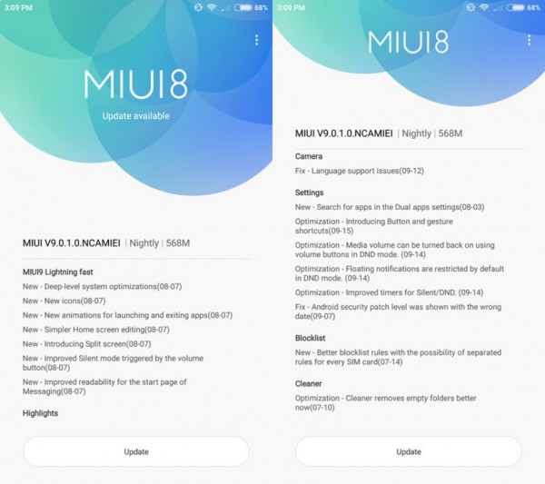 Глобальная версия прошивки MIUI 9 начинает распространяться для смартфонов Xiaomi Mi 6