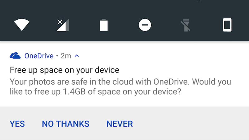 Бета-версия OneDrive для Android позволяет экономить память смартфона
