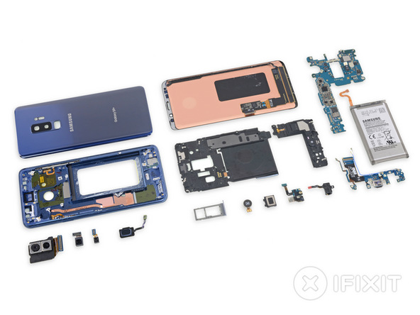 Специалисты iFixit оценили ремонтопригодность смартфона Samsung Galaxy S9+ в четыре балла