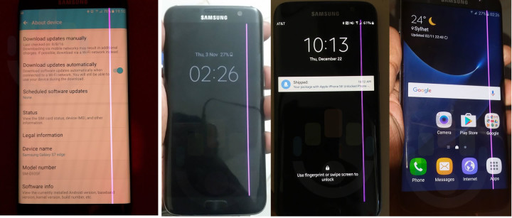 Некоторые владельцы Samsung Galaxy S7 edge жалуются на проблемы с дисплеем