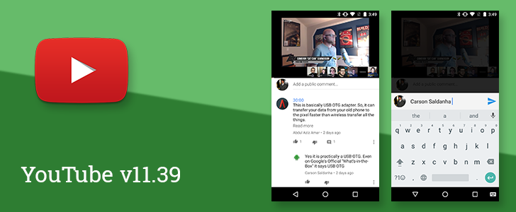 YouTube на Android обновлен до версии 11.39