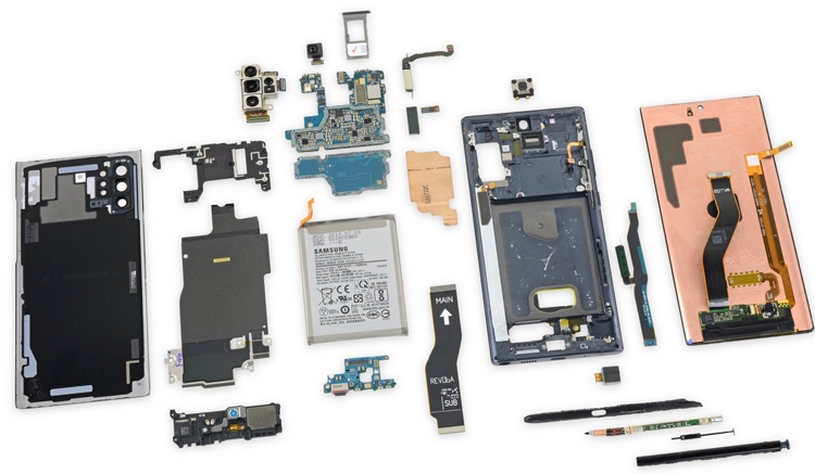 iFixit оценили ремонтопригодность Galaxy Note 10+ 5G в 3 балла из 10