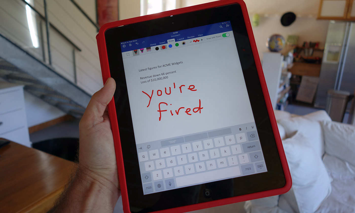 Пользователи Microsoft Office iPhone теперь могут писать пальцами