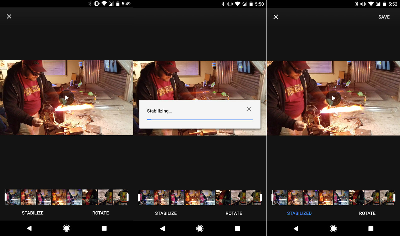 В приложение Google Фото для Android и IOS добавляется стабилизация видео
