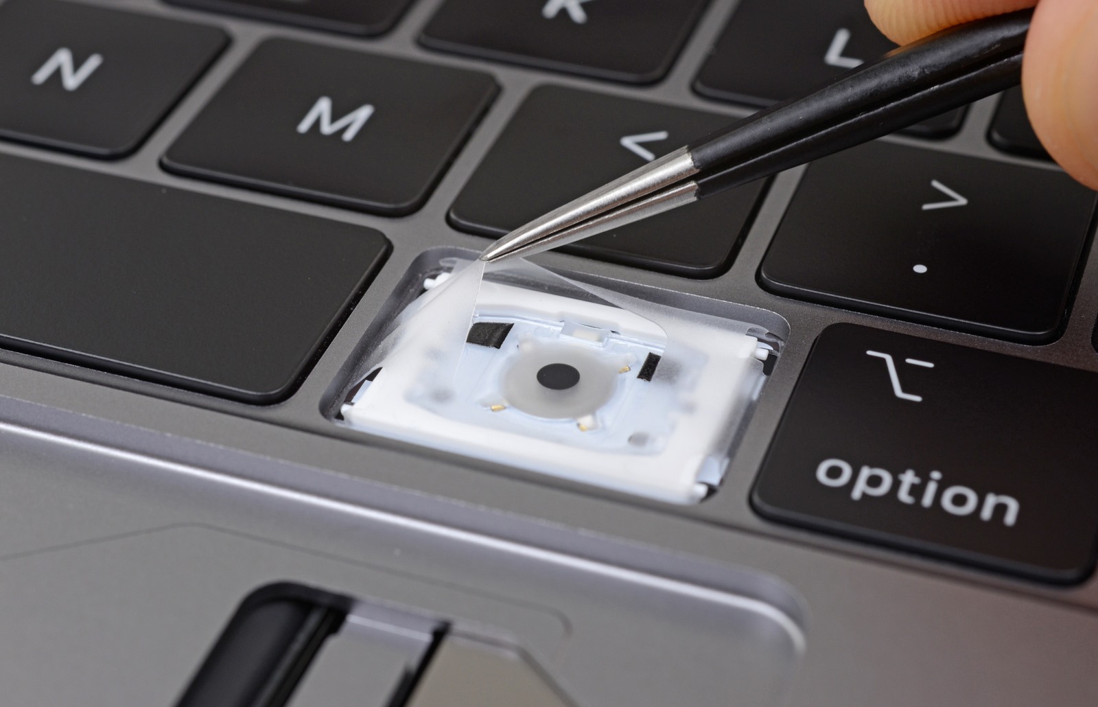 Apple подтвердила, что мембрана клавиатуры новых MacBook Pro призвана защитить механизм от попадания пыли и мелкого мусора