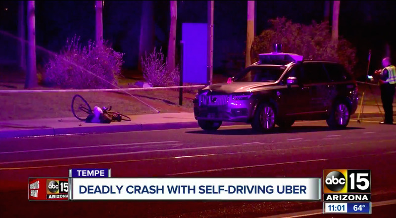 Беспилотный автомобиль Uber насмерть сбил велосипедистку